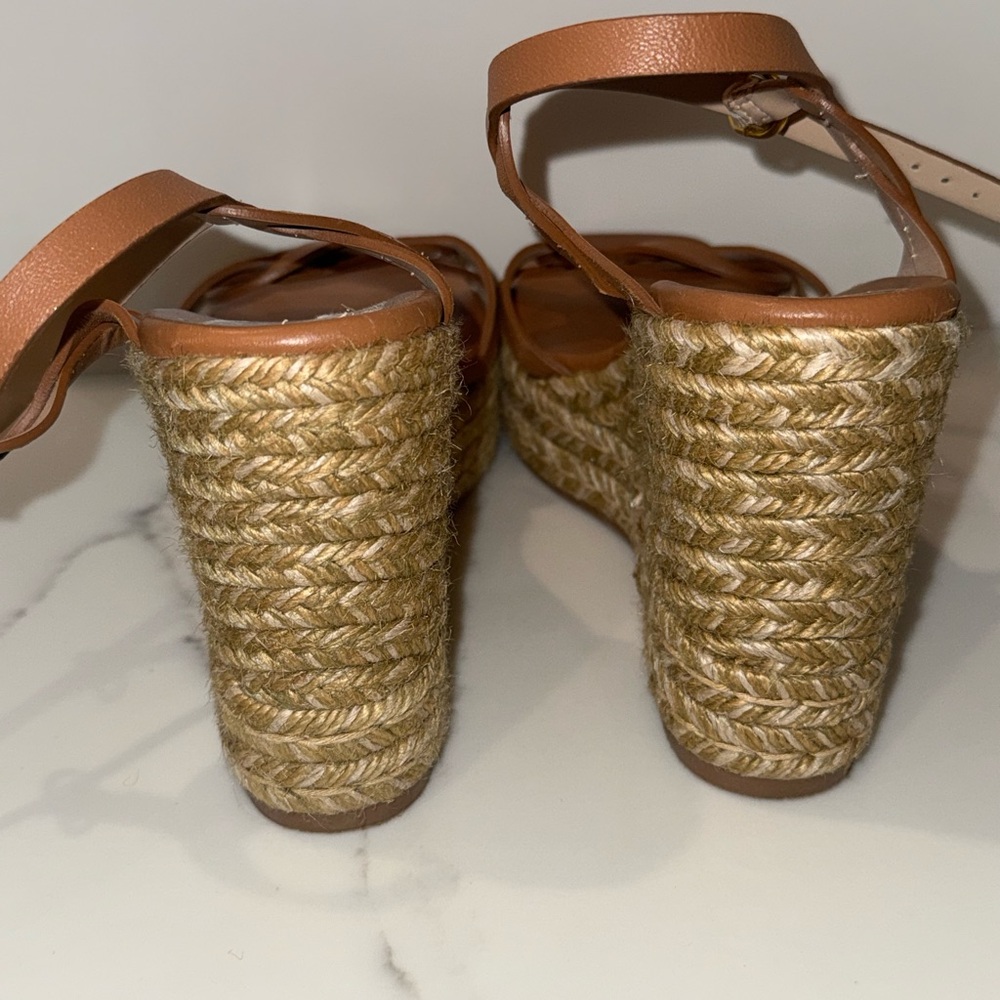 Like new Stuart Weitzman Brown Wedge Sandals - Picture 6 of 13